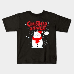 Christmas Snowcat Kids T-Shirt